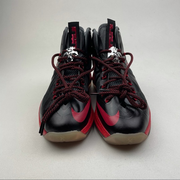 2012 NIKE LEBRON X 10 + PRESSURE BRED BLACK CHROME - Picture 2 of 7